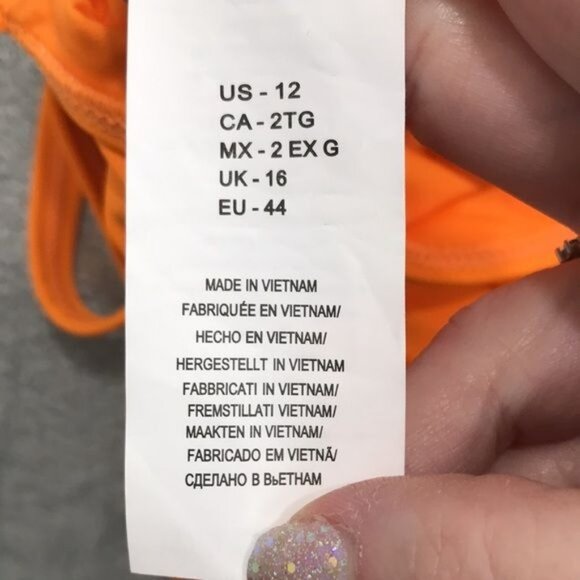 La Blanca Island Goddess One-Piece Swimsuit Tangerine Size 12 New - Picture 7 of 9